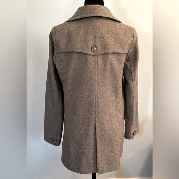 BLACK FRIDAY 2025 NY&Co. Grey Coat New York & Co. Wool-Blend Pea Coat Gray - Picture 5 of 12